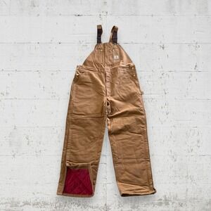 Carhartt Overalls Mens 46x32 Insulated Bib R02 Double Knee Quilted VTG USA